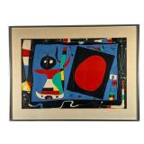 JOAN MIRO (1893-1983) LITHOGRAPH | 14 x 21. Signed in the plate - w. 26 x h. 19 in (frame)