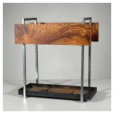 MID-CENTURY ROSEWOOD UMBRELLA STAND | l. 15 x w. 7 x h. 15.5 in