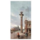 CONTINENTAL SCHOOL (19TH/20TH CENTURY) | Prasi Markusplatz (Piazza San Marco) 18 x 10.75 in., stretc