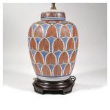 CHINESE GINGER JAR | Mounted as a lamp - h. 11.25 x dia. 8 in. (jar only) 