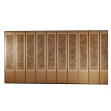 EARLY KOREAN 10 PANEL SCREEN | the seasons - w. 15 x h. 73 in. (each panel) 