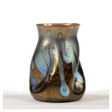LOETZ AUSTRIA ART GLASS VASE | Polished Pontil signed "Loetz Austria" - h. 6.75 x dia. 5.5 in. 