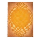 ARTHUR LUIZ PIZA (1928-2017) | Anamorphose, 1978. Intaglio colored etching. 25 x 18 in., sheet penci