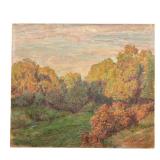 WILHELM GEORGES RITTER (1850-1926) | Meadow at sunset. Oil on canvas on board. h. 14 x 16.5 in. boar