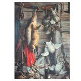 ARTHUR WILLIAM WOELFLE (1873-1936) "AFTER THE HUNT" LITHOGRAPH | Paul Jones "After the Hunt" Tin Lit