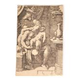 LUCAS VAN LEYDEN (1494-1533) | Engraving on watermarked paper. Signed the plate. - w. 4.25 x h. 6.5 