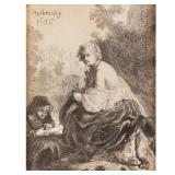 AFTER REMBRANDT VAN RIJN (1606-1669) | Woman Cutting Her Mistress