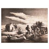 THOMAS HART BENTON (1889-1975) | Departure of the Joads. Lithograph on paper.