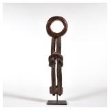 ETHNOGRAPHIC CARVED WOOD KNOT | On a metal display stand - h. 10 in. (carving only)
