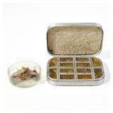 (40+) LARGE LOT FLY FISHING LURES | Including some in a case engraved THOMSON / CHAPPAQUA NY plus ad