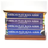 LARGE STAMP COLLECTION | Including American plate block, albums volumes, 123 and four, plus two othe