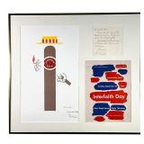 PAUL RAND (1914-1996) | Silkscreens, including cigar, interfaith day, and a dedication/letter hand s
