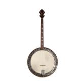 WEYMANN FOUR STRING BANJO | Weymann & Son, Philadelphia PA, decorated back - l. 33.5 x w. 14.5 in.