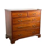 GEORGE III MAHOGANY CHEST OF DRAWERS | 18th century, fitted with two short over three graduated long