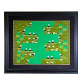 VIETNAMESE SCHOOL | "Rice paddy". Oil on canvas. Showing numerous figures working in a rice paddy Si