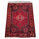 MODERN PERSIAN RUG | Wool pile, warp & weft, added cotton fringe. - l. 60 x w. 40 in 