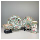 FAMILLE ROSE PORCELAIN | Including: Rose Medallion porcelain tea cup and saucer, and Rose Medallion 