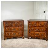 (2PC) PIERRE DEUX HENREDON NIGHTSTANDS | Pair of Pierre Duex French Country by Henredon night stands