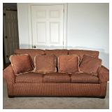 MOTIONCRAFT 3 CUSHION SLEEPER SOFA | With Air Dream Mattress in Presley red upholstery . - l. 84 x w