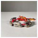 BURMESE PRESSED METAL NECKLACE | Pressed metal beads with colorful tassles 