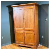 MEDIA CABINET | Large 4 door media cabinet with multiple shelves. - l. 45 x w. 22.5 x h. 74.5 in 