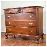 CHIPPENDALE STYLE DRESSER | With three drawers over three full width drawers, with fan carving. - l.