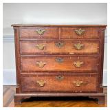 ANTIQUE SATINWOOD CHEST | 19th century or earlier chest of drawers of oak or walnut construction wit