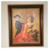 TURNER FLAMENCO DANCERS | “Turner Mfg. Co.” “ Dos Bailarines” “Pict. No. L122”. Simulated painting p