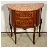 LOUIS XV MARBLE TOP TABLE | Vintage Louis XV style Table with a mottled design marble top. Piece is 