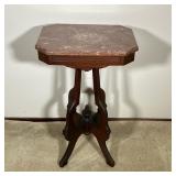 EASTLAKE MARBLE TOP TABLE | Nice small Charles Eastlake design 19th C octagonal marble top side tabl