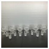 (13PC) WATERFORD LISMORE SHOTS & BRANDIES | Lot includes: (6) Brandies & (7) Shots in the Lismore Pa