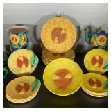 (24PC) PACIFIC RIM SUNFLOWER SET | Sunflower Tea Set all hand-painted by Pacific Rim. Includes: (1) 