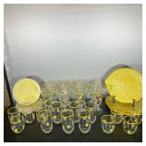 ARTLAND’S LEMON COLLECTION PLATES & GLASSES | The “Lemon Collection” by Artland includes: (4) Lemon-