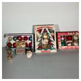 SHINY BRIGHT CHRISTMAS ORNAMENTS | Three boxes of Vintage Christmas Ornaments. “Shiny Bright”( "Amer