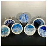 (7PC) EARLY MEISSEN & ROSENTHAL CHRISTMAS PLATES | Vintage Christmas Plates by Meissen & Rosenthal i