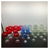 (19PC) GREENBRIAR INTERNATIONAL WINE GLASSES | Coloured Wine Glasses by Greenbriar International inc