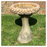VINTAGE MASSARELLIS SUNFLOWER BIRDBATH | A Massarellis Fountains Sunflower Bird Bath #9760 in cast s