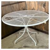 60’S MESH IRON PATIO TABLE | 48” Mesh Iron Table. - h. 28.5 x dia. 48 in