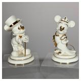 (2PC) LENOX DISNEY MICKEY & MINNIE MOUSE | Both “Mickey Mouse Steps Out” and “Minnie Mouse Elegant E