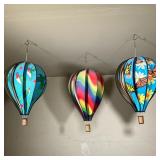 (3PC) PREMIER DESIGNS HOT AIR BALLOONS | Unusual Three-Faux Silk Hot Air Balloons made by Premier De