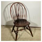 WINDSOR HOOP BACK CHAIR | Vintage Brace Back Windsor in a Mahogany finish, with nice bulbous turning