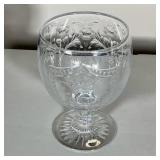 (2PC) QUEEN ELIZABETH II GOBLET | Large Oversize Cut Glass Goblet or Rummer for the coronation of Qu