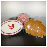 (3PC) WILLIAMS-SONOMA, POTTERY BARN & SPODE | Holiday Serving Pieces Lot includes: (1) Williams-Sono