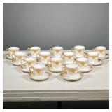 (14PC) JEWELLED GILT ROYAL CROWN DERBY DEMITASSE | Including 14 royal crown, derby, Richard Briggs c