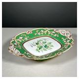 FLORAL PAINTED COMPOTE | l. 11.5 x w. 9 x h. 3 in 