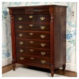 A.H. DAVENPORT TALL CHEST | 19th/ 20th century signed "A.H. DAVENPORT / BOSTON / NEW YORK". Having t