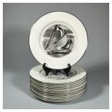 (12PC) M. ROSENFIELD & SON SAILING PHOTOGRAPH PLATES | dia. 10.75 in 