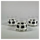 (3PC) RETRO TUMBLERS | h. 3 x dia. 3 in 