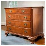 PAINE FURNITURE DRESSER | Paine Furniture Company chest of drawers, having two half drawers over thr