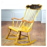 FANCY STENCILLED ROCKING CHAIR | l. 33 x w. 25 x h. 38 in 